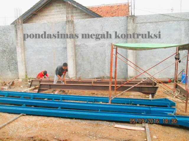 pengerjaan kontruksi pembuatan gudang