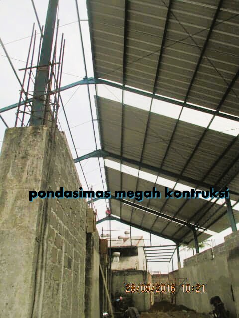 pengerjaan kontruksi pembuatan gudang